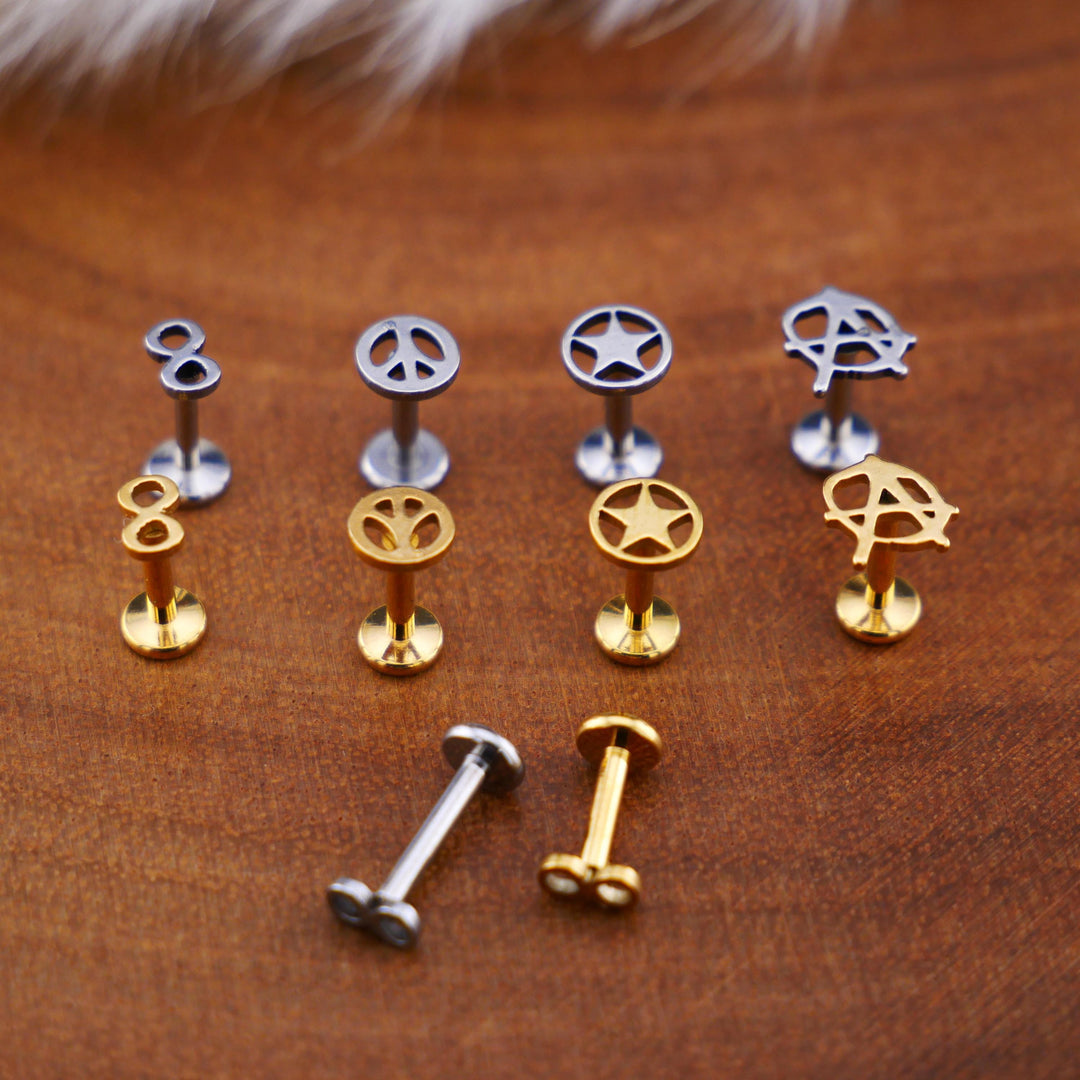 Piercing Stecker Labret aus Chirurgenstahl - 1Q/03