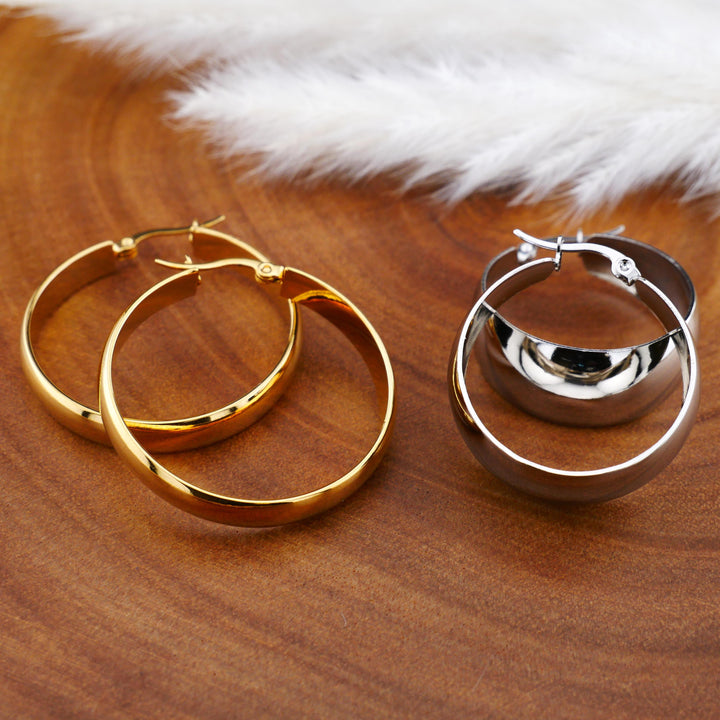 Ohrringe Creolen in Gold und Silber - EE-4