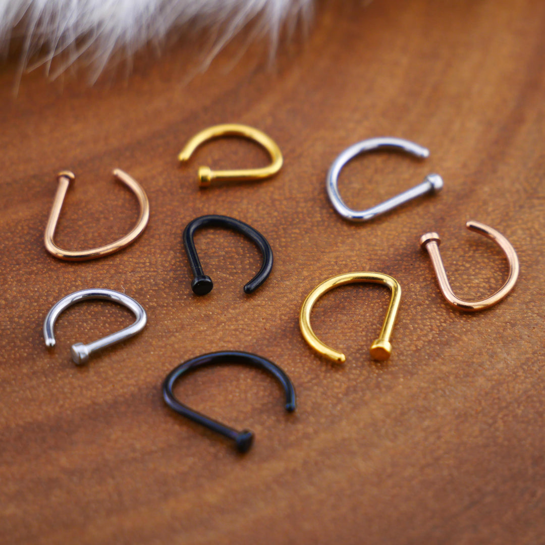 Fake Piercing Ring Chirurgenstahl Gold Silber - 1K/20