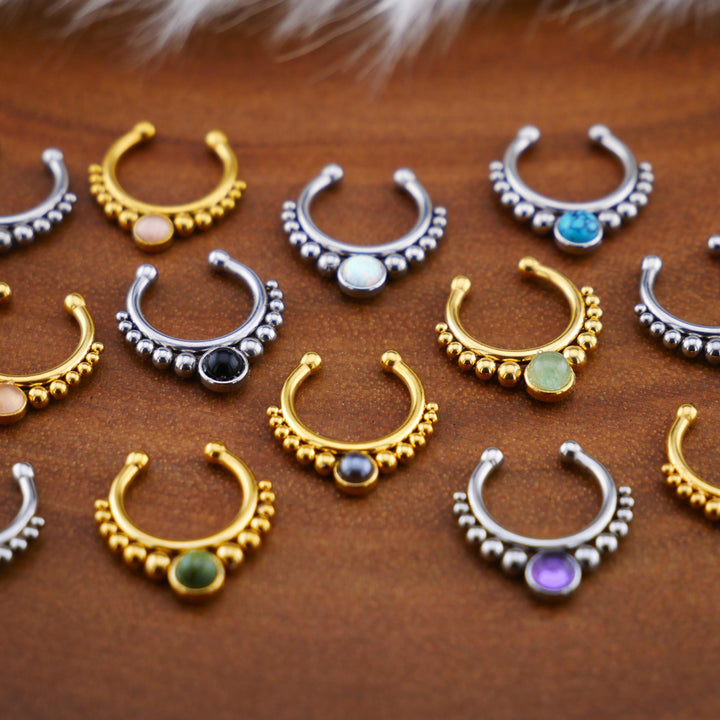 Fake Piercing Septum Chirurgenstahl - 1G/12