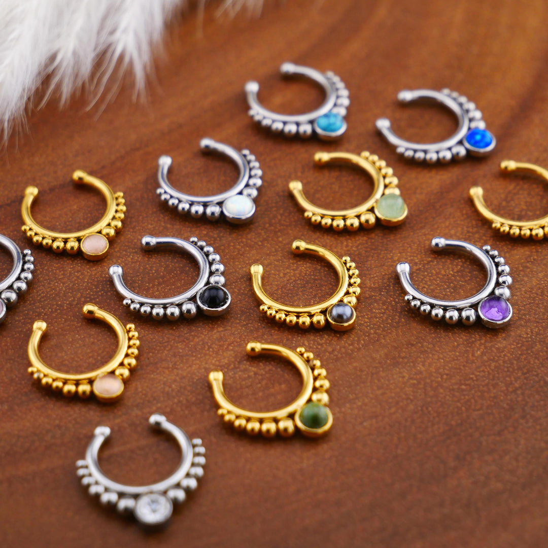 Fake Piercing Septum Chirurgenstahl - 1G/12