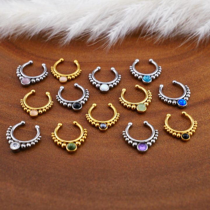 Fake Piercing Septum Chirurgenstahl - 1G/12