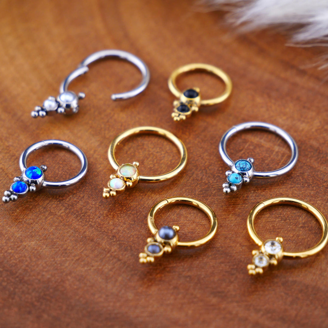 Piercing Ring Klicker Gold Silber - 1O/14
