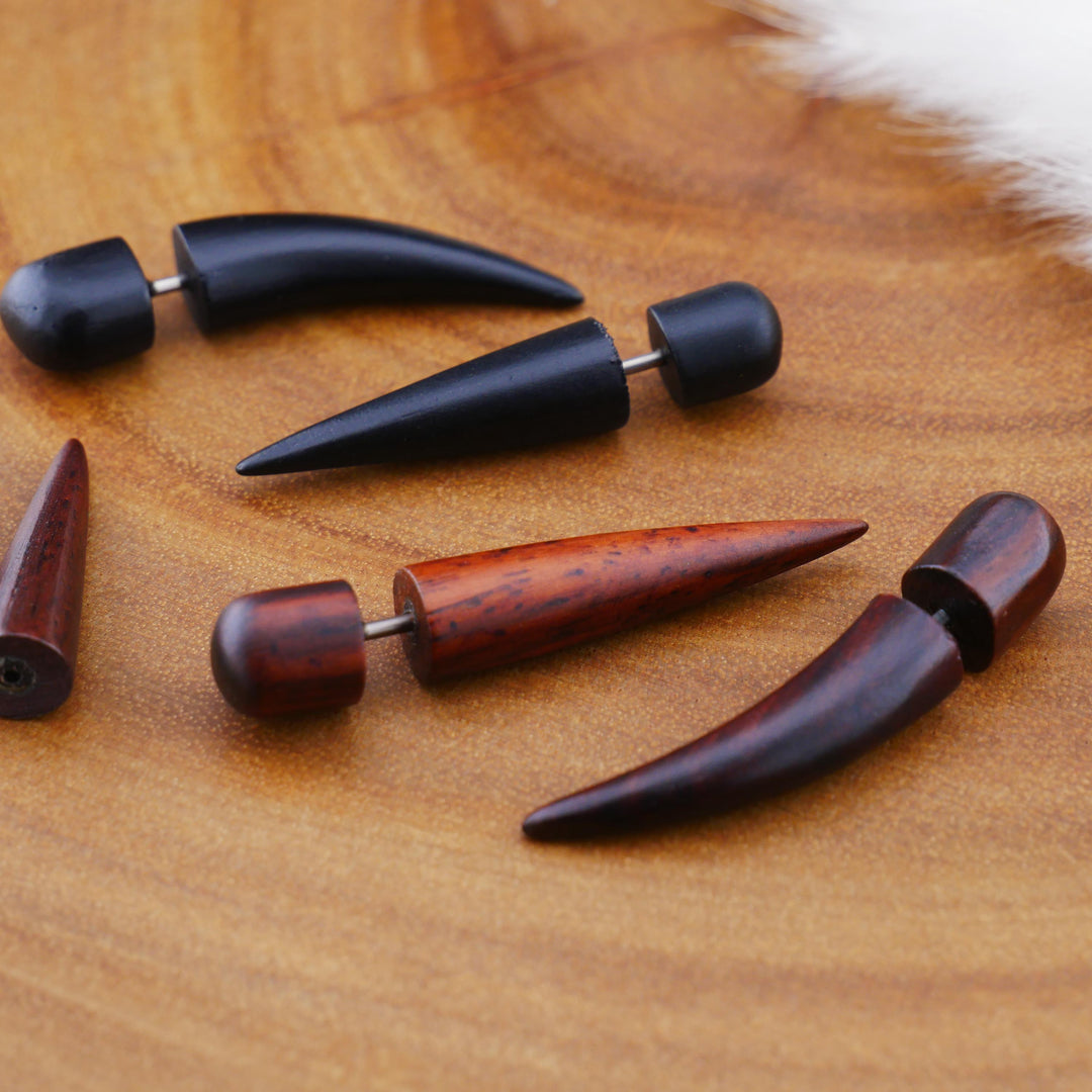 Ohrstecker aus Holz filigrane Handarbeit - JJ-3