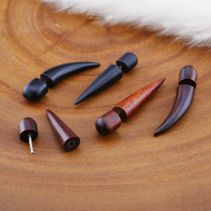 Ohrstecker aus Holz filigrane Handarbeit - JJ-3