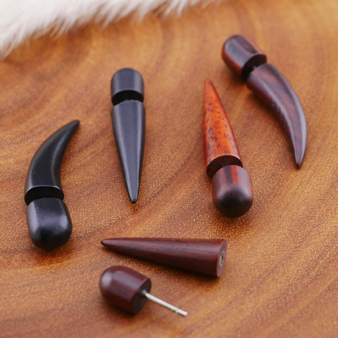 Ohrstecker aus Holz filigrane Handarbeit - JJ-3