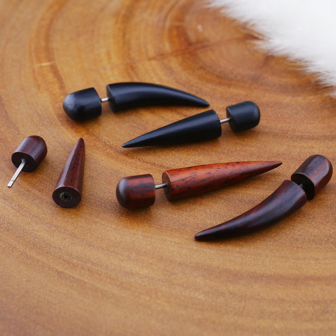 Ohrstecker aus Holz filigrane Handarbeit - JJ-3