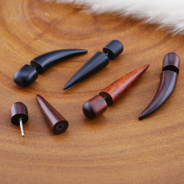 Ohrstecker aus Holz filigrane Handarbeit - JJ-3