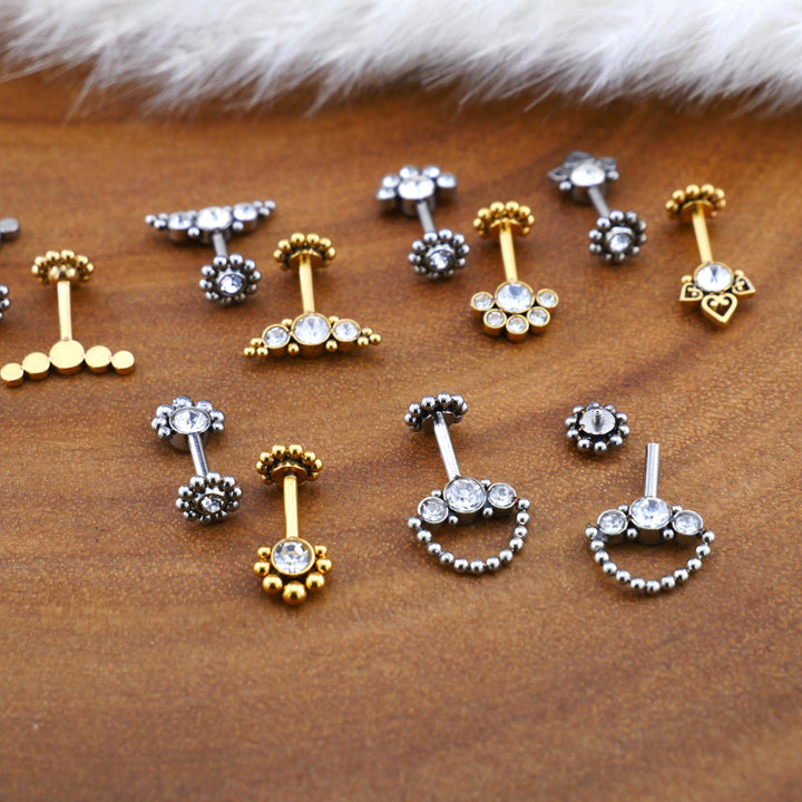 Piercing Vertical Helix Barbell 16g Chirurgenstahl - 1R/06