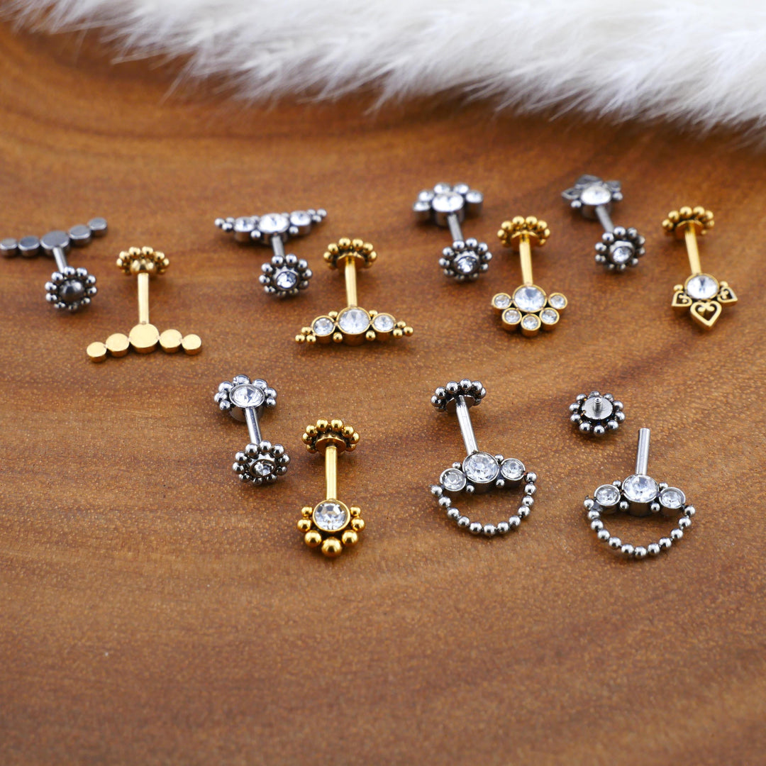 Piercing Vertical Helix Barbell 16g Chirurgenstahl - 1R/06