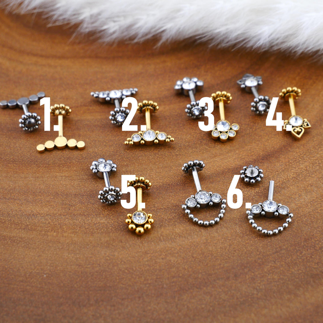 Piercing Vertical Helix Barbell 16g Chirurgenstahl - 1R/06