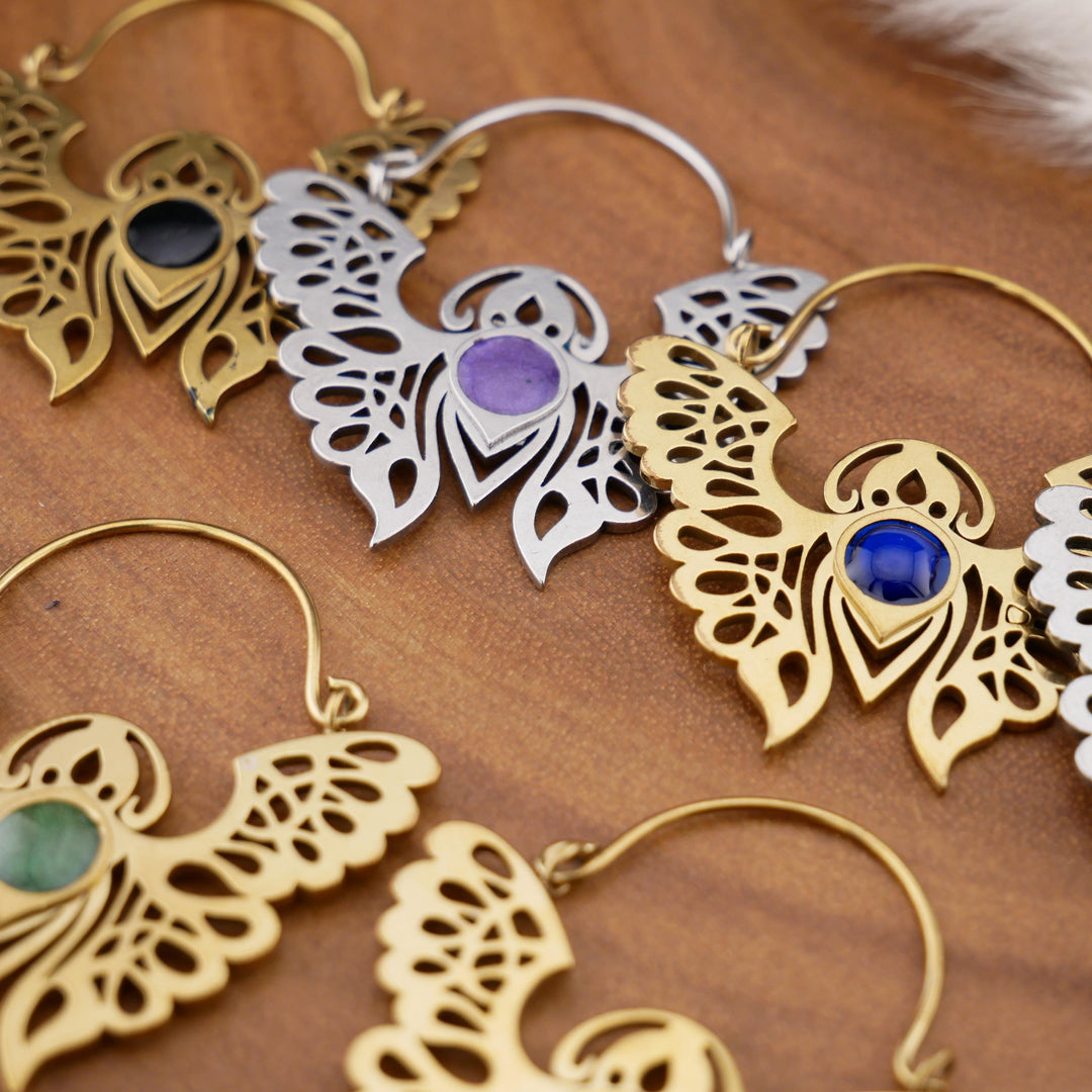 Paar Ohrringe Chirurgenstahl Gold und Silber - JJ-7