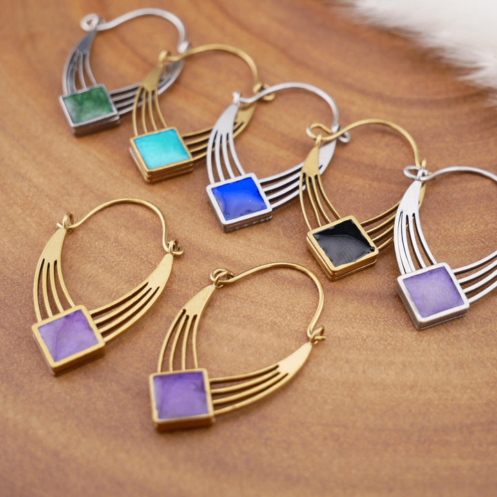 Paar Ohrringe Chirurgenstahl Gold und Silber - JJ-7