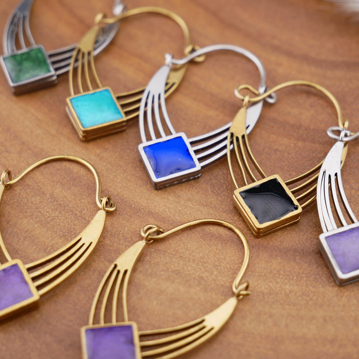 Paar Ohrringe Chirurgenstahl Gold und Silber - JJ-7