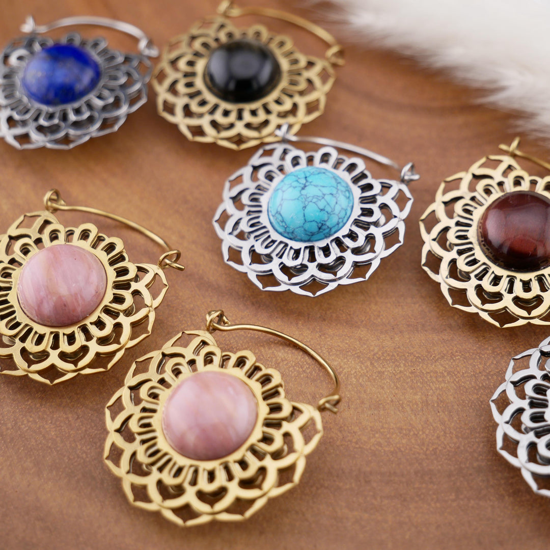 Paar Ohrringe Chirurgenstahl Gold und Silber - JJ-7