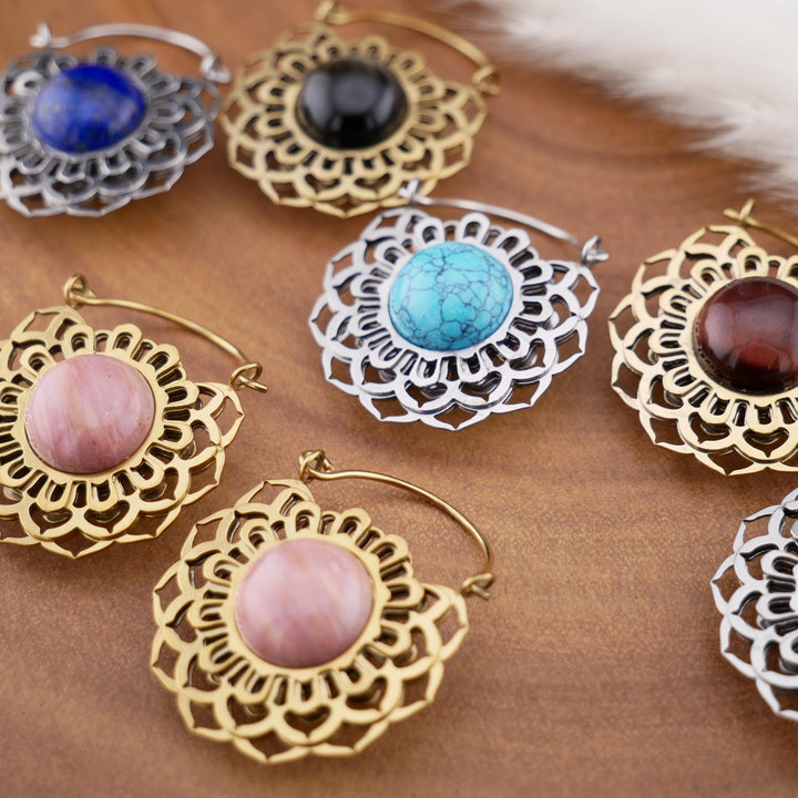 Paar Ohrringe Chirurgenstahl Gold und Silber - JJ-7