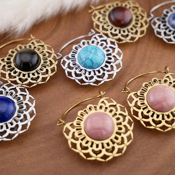 Paar Ohrringe Chirurgenstahl Gold und Silber - JJ-7