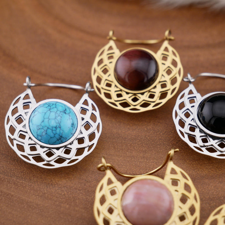 Paar Ohrringe Chirurgenstahl Gold und Silber - JJ-7