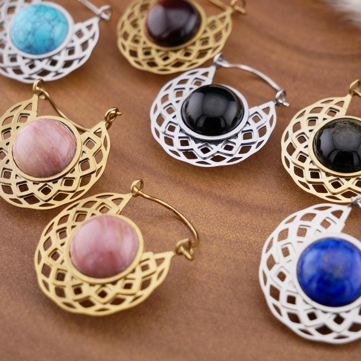 Paar Ohrringe Chirurgenstahl Gold und Silber - JJ-7