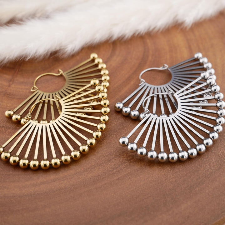 Paar Ohrringe Chirurgenstahl Gold und Silber - JJ-7