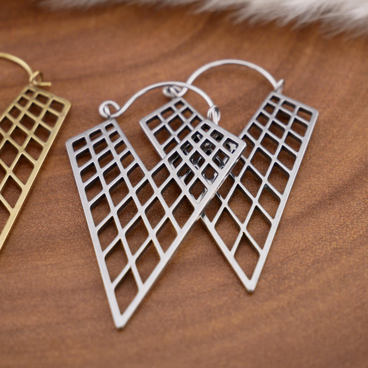 Paar Ohrringe Chirurgenstahl Gold und Silber - JJ-7