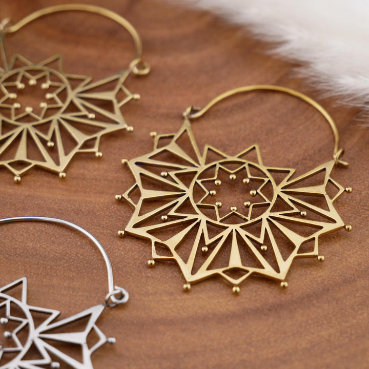 Paar Ohrringe Chirurgenstahl Gold und Silber - JJ-7