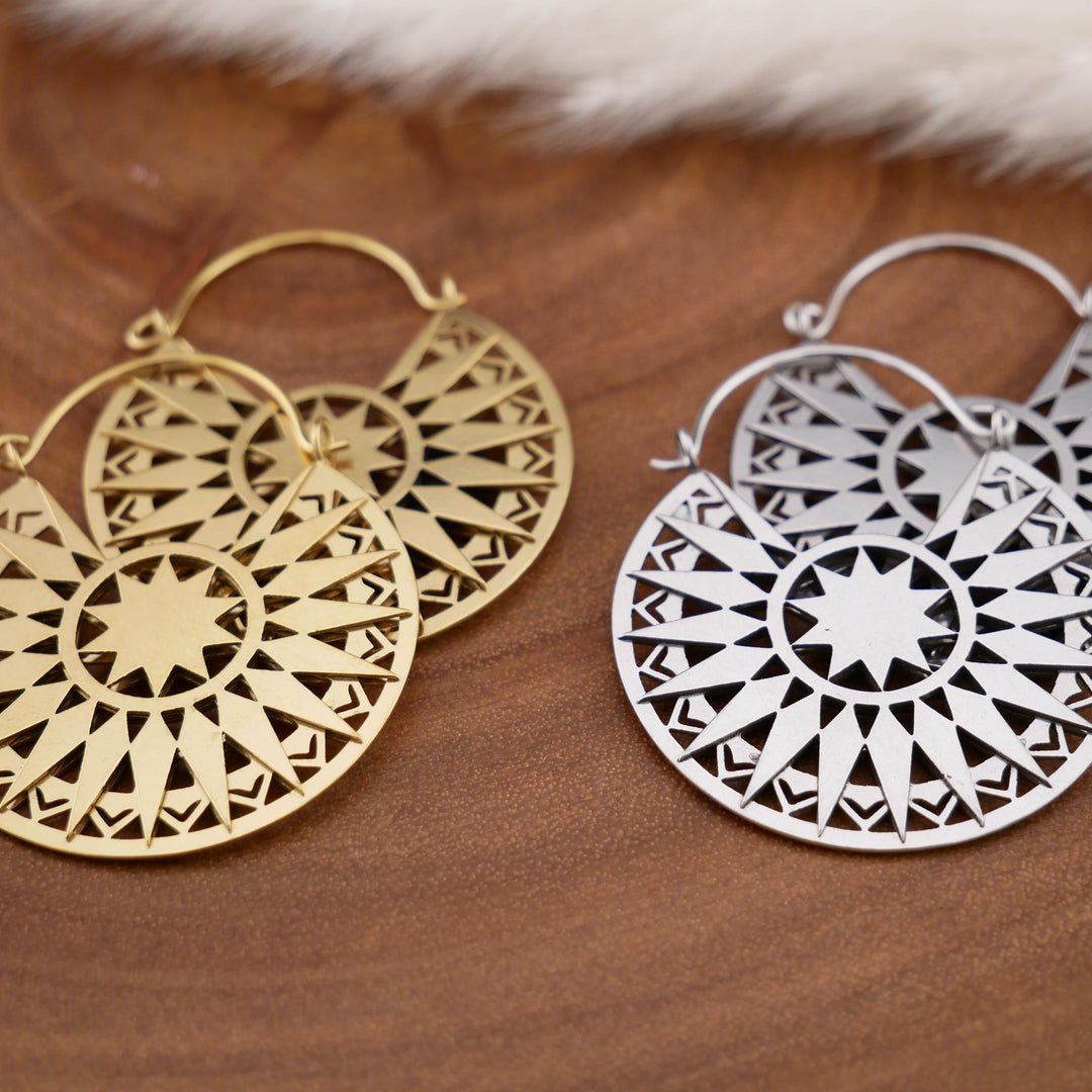 Paar Ohrringe Chirurgenstahl Gold und Silber - JJ-7