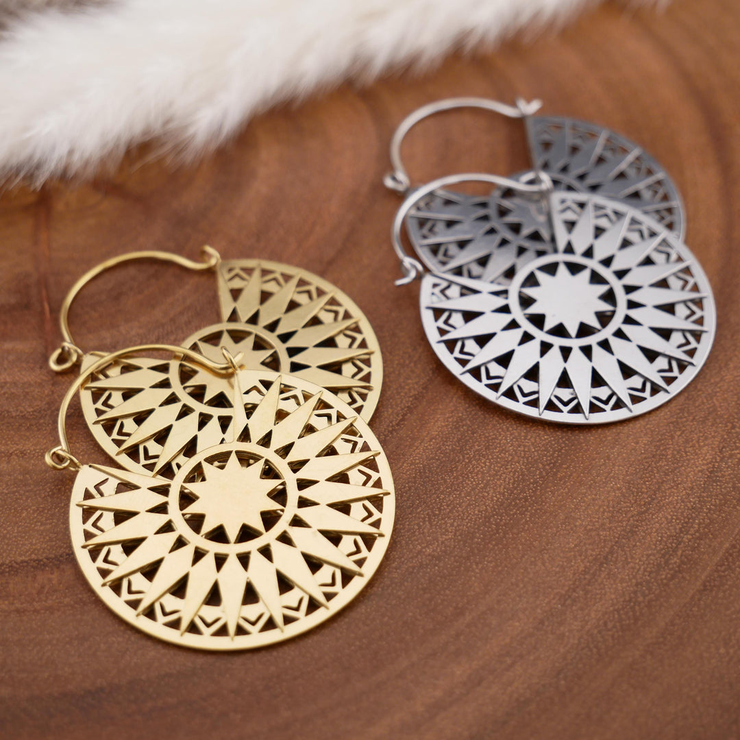 Paar Ohrringe Chirurgenstahl Gold und Silber - JJ-7