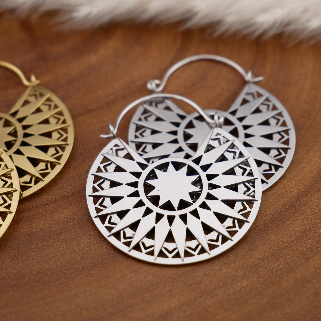 Paar Ohrringe Chirurgenstahl Gold und Silber - JJ-7