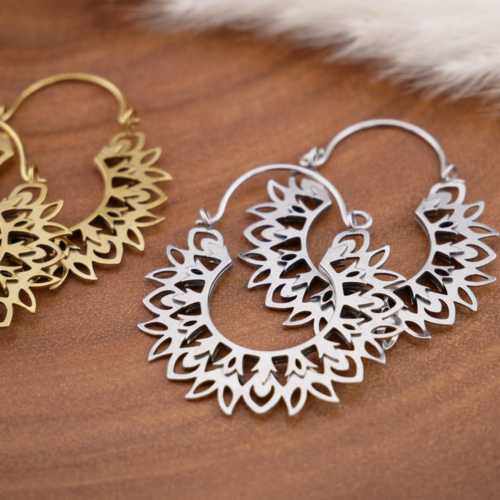 Paar Ohrringe Chirurgenstahl Gold und Silber - JJ-7