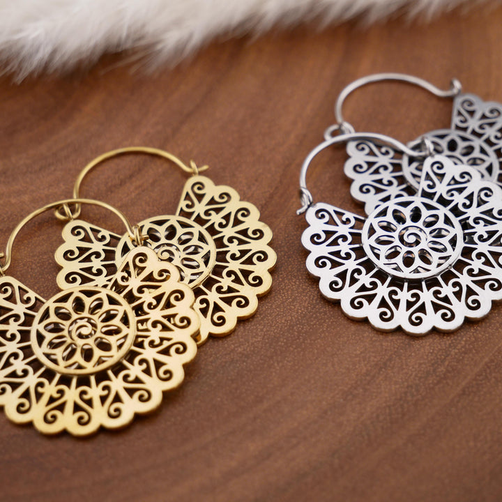 Paar Ohrringe Chirurgenstahl Gold und Silber - JJ-7