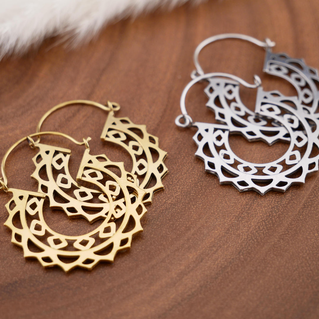 Paar Ohrringe Chirurgenstahl Gold und Silber - JJ-7