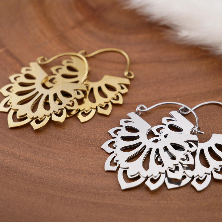 Paar Ohrringe Chirurgenstahl Gold und Silber - JJ-7