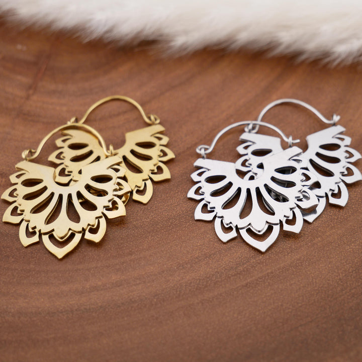 Paar Ohrringe Chirurgenstahl Gold und Silber - JJ-7