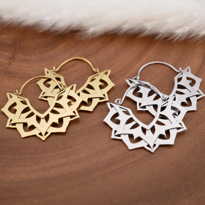 Paar Ohrringe Chirurgenstahl Gold und Silber - JJ-7