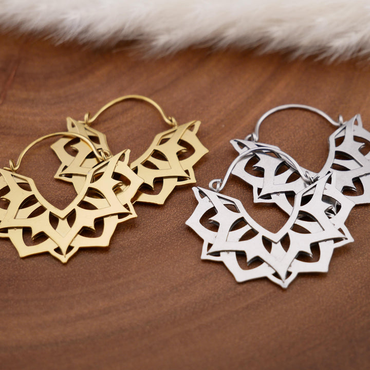 Paar Ohrringe Chirurgenstahl Gold und Silber - JJ-7