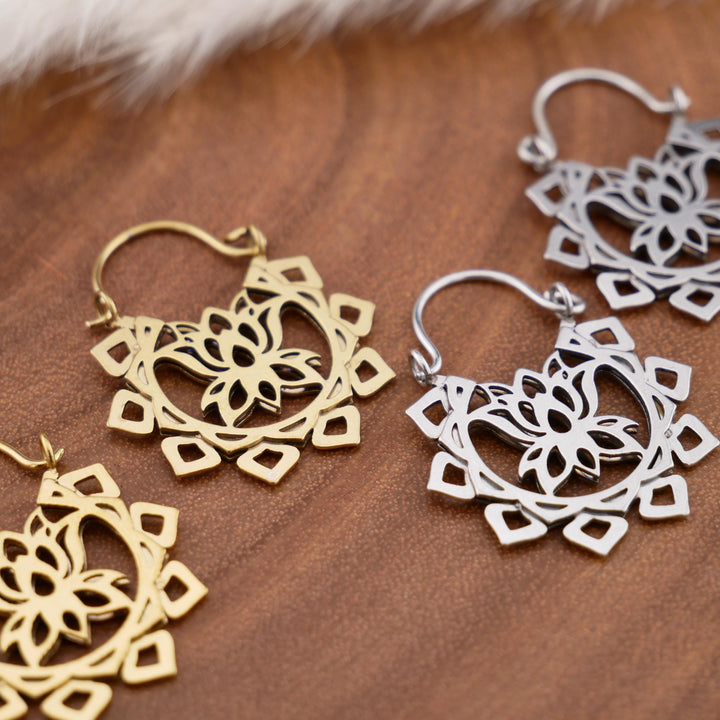 Paar Ohrringe Chirurgenstahl Gold und Silber - JJ-7