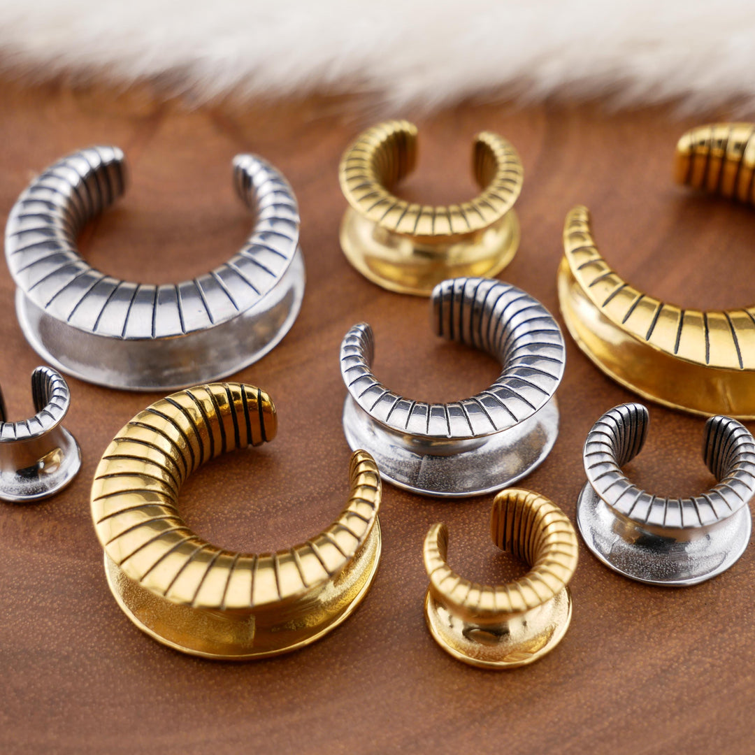 1x Saddle Tunnel Gold Silber 8-25mm - S1