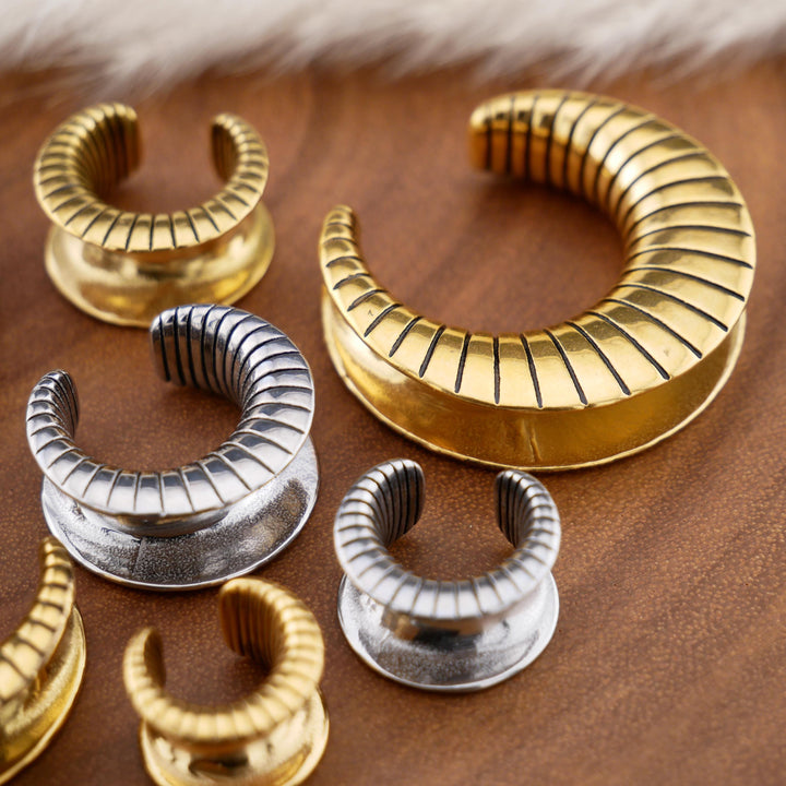 1x Saddle Tunnel Gold Silber 8-25mm - S1