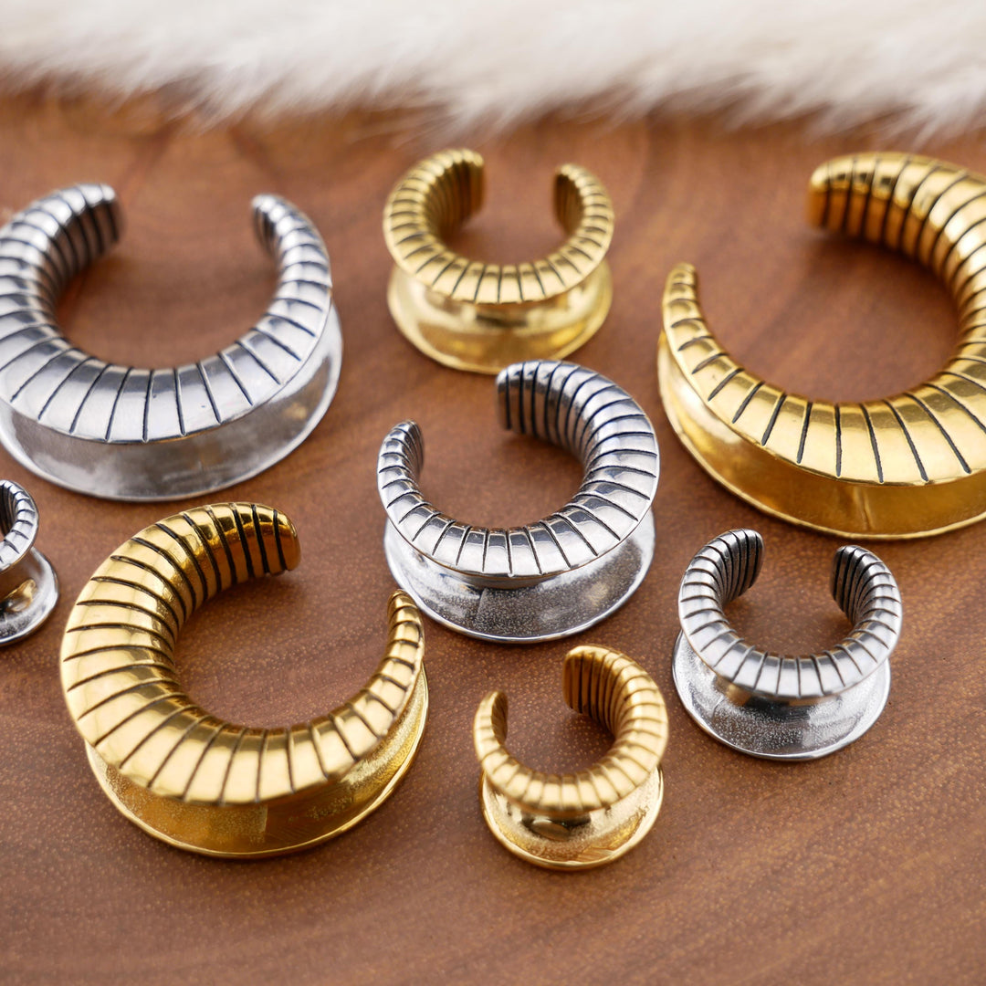 1x Saddle Tunnel Gold Silber 8-25mm - S1