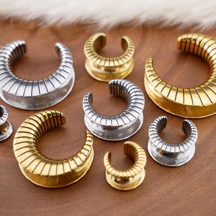 1x Saddle Tunnel Gold Silber 8-25mm - S1