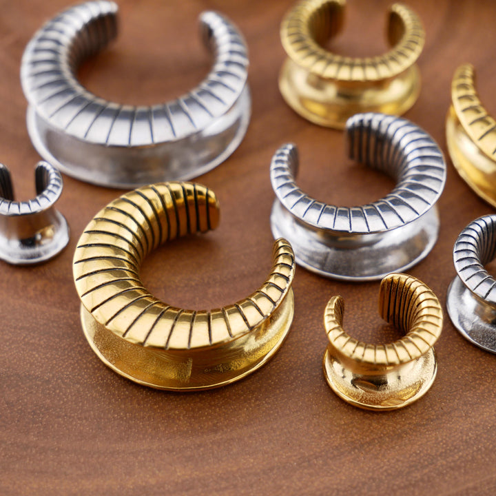 1x Saddle Tunnel Gold Silber 8-25mm - S1