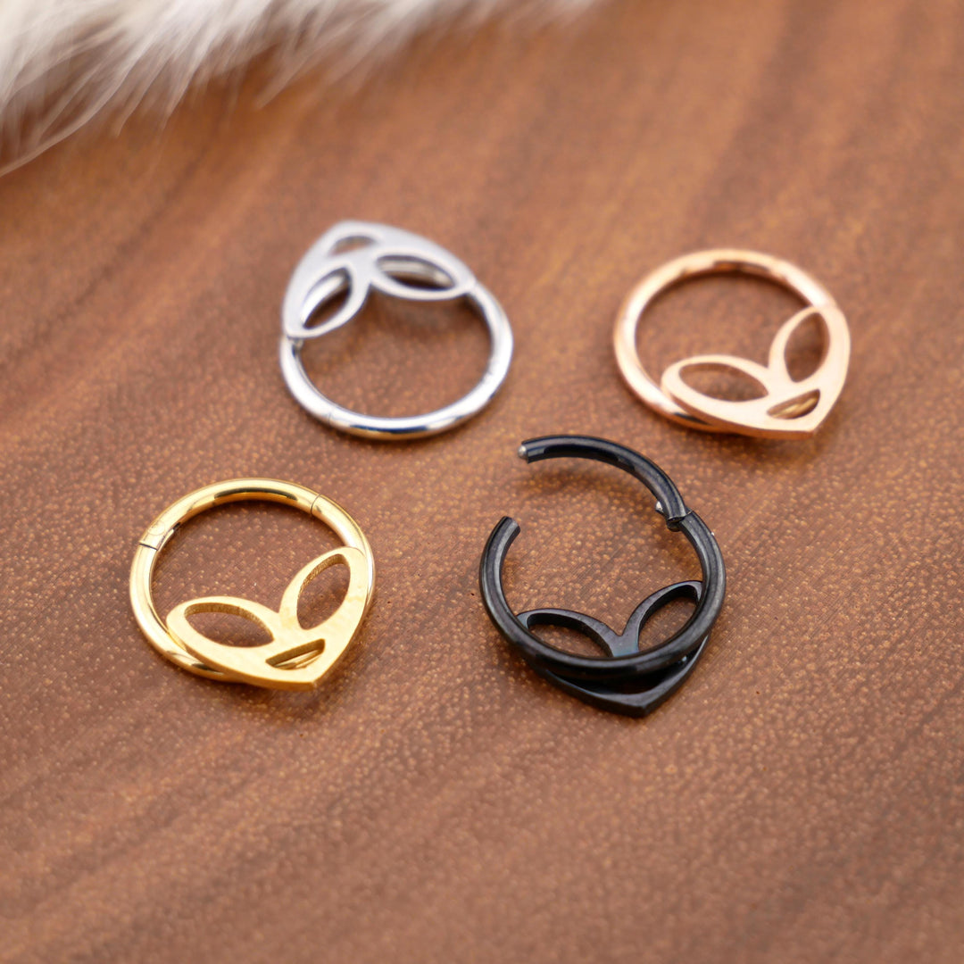 Chirurgenstahl Piercing Ring Gold Silber Rosegold Schwarz - 1R/09