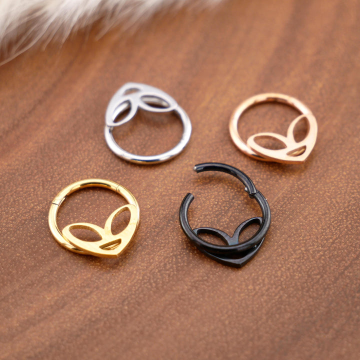 Chirurgenstahl Piercing Ring Gold Silber Rosegold Schwarz - 1R/09