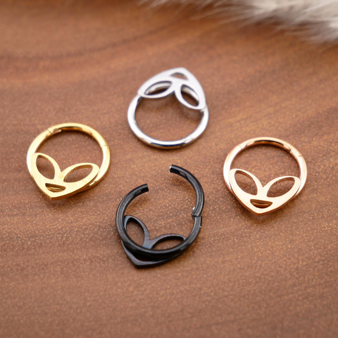 Chirurgenstahl Piercing Ring Gold Silber Rosegold Schwarz - 1R/09