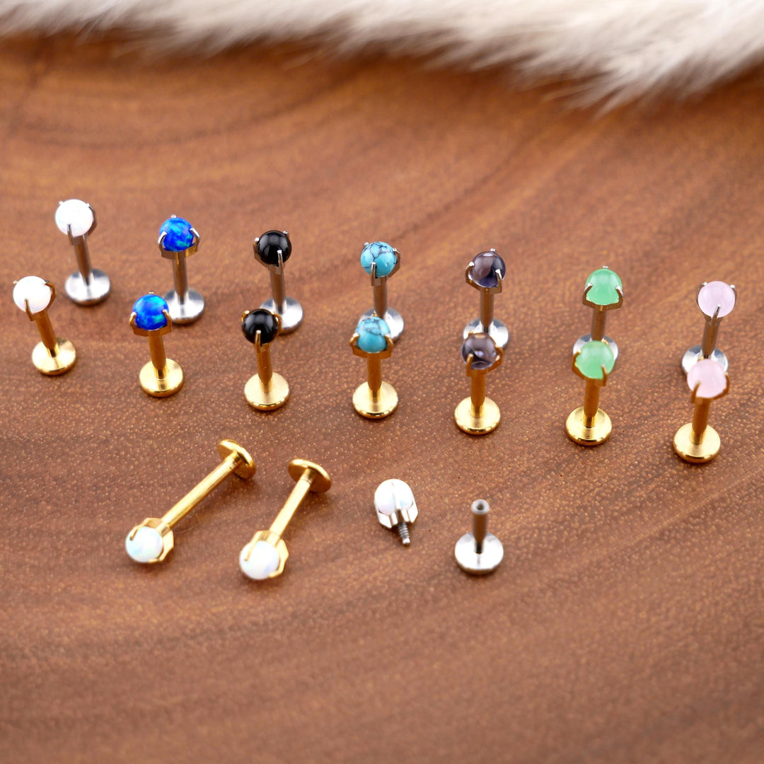 Piercing Stecker Labret Medusa Tragus Gewinde Chirurgenstahl - 1R/12