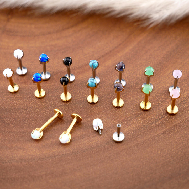 Piercing Stecker Labret Medusa Tragus Gewinde Chirurgenstahl - 1R/12