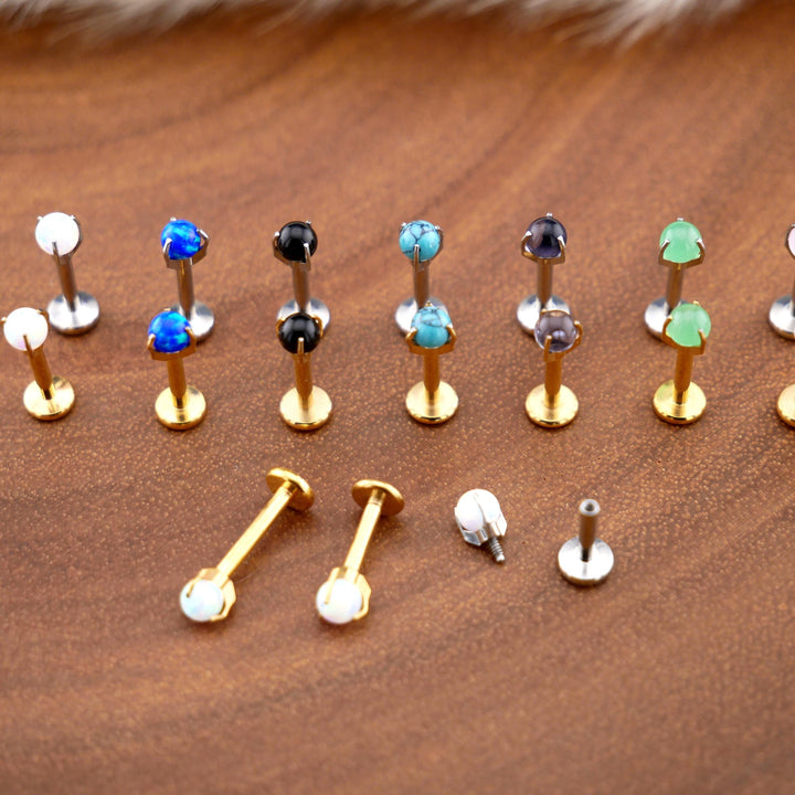 Piercing Stecker Labret Medusa Tragus Gewinde Chirurgenstahl - 1R/12