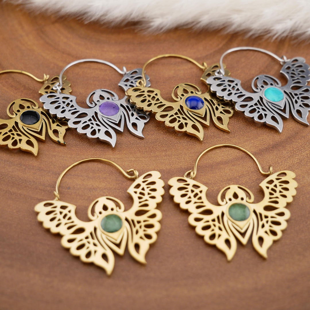 Paar Ohrringe Chirurgenstahl Gold und Silber - JJ-7