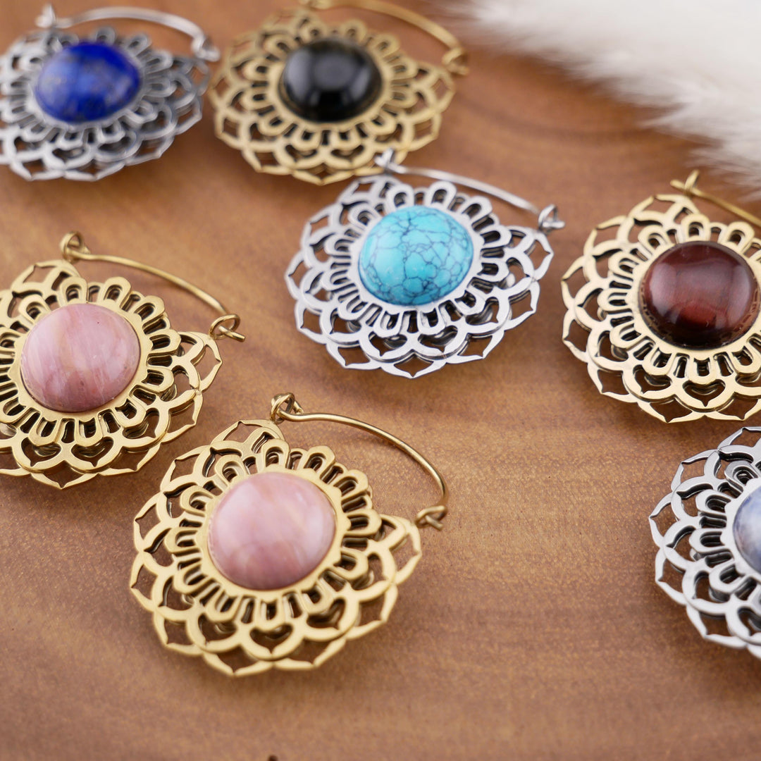 Paar Ohrringe Chirurgenstahl Gold und Silber - JJ-7